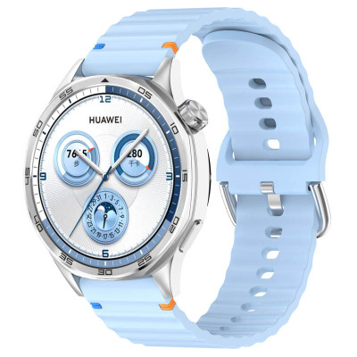 Силіконовий ремінець Wavy для Smart Watch 20mm Light Blue