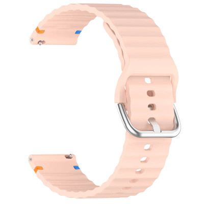 Силіконовий ремінець Wavy для Smart Watch 22mm Light Pink Силіконовий ремінець Wavy для Smart Watch 22mm Light Pink