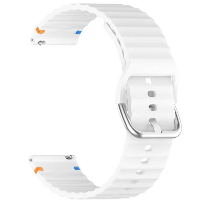 Силіконовий ремінець Wavy для Smart Watch 22mm White Силіконовий ремінець Wavy для Smart Watch 22mm White