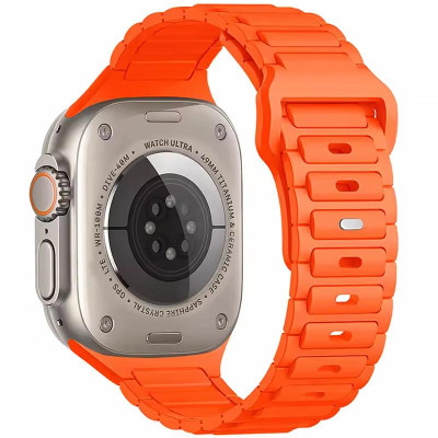 Силіконовий ремінець Defense для Apple Watch 38/40/41/42mm(ser.10) (140-190mm) Orange