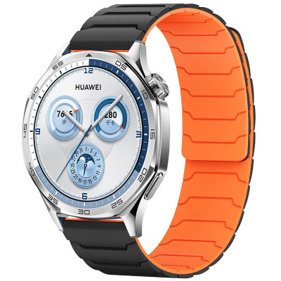 Ремінець Dual-color Magnetic для Smart Watch 22mm Black / Orange
