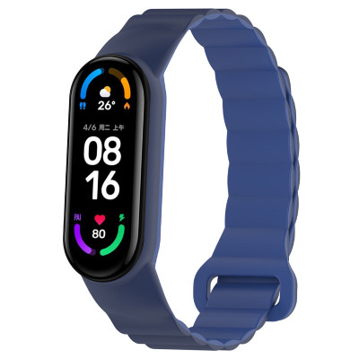 Ремінець Dual-color Magnetic для Xiaomi Mi Band 7/6/5/4/3 Navy Blue / Blue