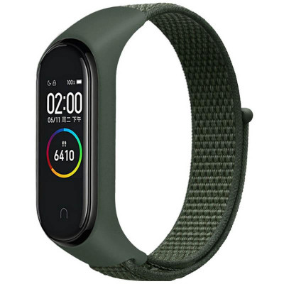 Ремінець Nylon New для Xiaomi Mi Band 3/4/5/6/7 Green