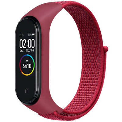 Ремінець Nylon New для Xiaomi Mi Band 3/4/5/6/7 Red