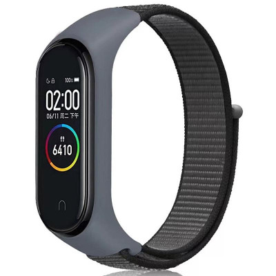 Ремінець Nylon New для Xiaomi Mi Band 3/4/5/6/7 Gray
