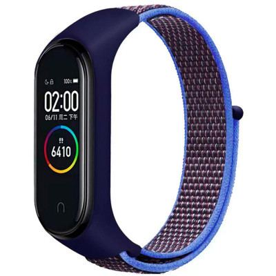 Ремінець Nylon New для Xiaomi Mi Band 3/4/5/6/7 Navy Blue / Azure