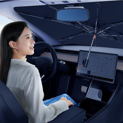 Сонцезахисна парасолька для автомобіля Baseus CoolRide Series (C20656101111-0) Cluster Black