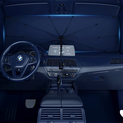 Сонцезахисна парасолька для автомобіля (1.40x0.80m) Black