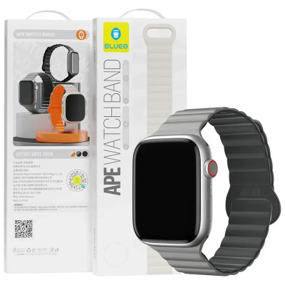 Ремінець BlueO Magnetic Silicone для Apple Watch 42(ser.1-3)/44/45/46/49mm Grey