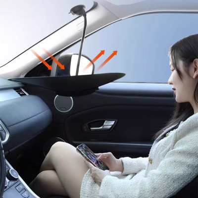 Сонцезахисний козирок для автомобіля (на присосці) (0.58x0.36m) Black