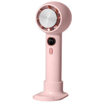 Портативний вентилятор YL007 with Display з підставкою для телефону 2000mAh Pink