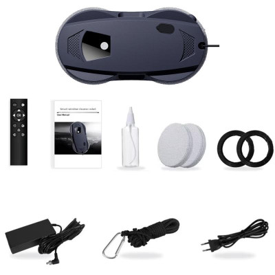 Робот для мийки вікна DJET W124D з двостороннім автоматичним розпилювачем води Black