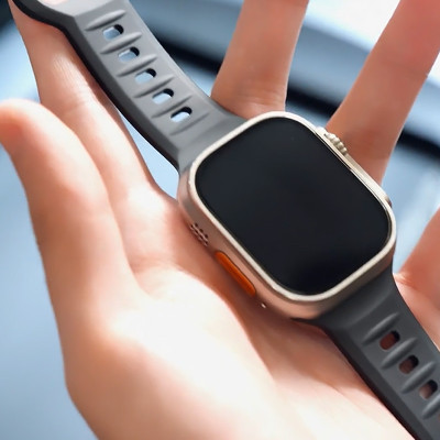 Ремінець BlueO Fluoro Rubber Sport для Apple Watch 42(ser.1-3)/44/45/46/49mm Black Ремінець BlueO Fluoro Rubber Sport для Apple Watch 42(ser.1-3)/44/45/46/49mm Black