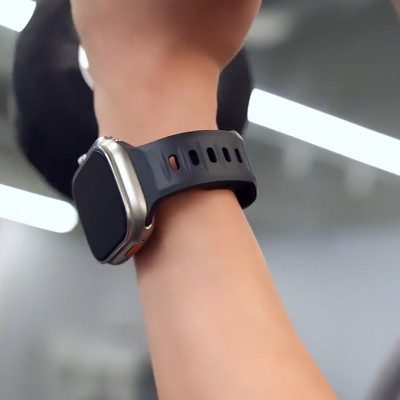 Ремінець BlueO Fluoro Rubber Sport для Apple Watch 42(ser.1-3)/44/45/46/49mm Black Ремінець BlueO Fluoro Rubber Sport для Apple Watch 42(ser.1-3)/44/45/46/49mm Black