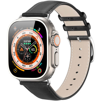 Ремінець Dux Ducis Leather Strap Classic для Apple Watch 42(ser.1-3)/44/45/46/49mm Black