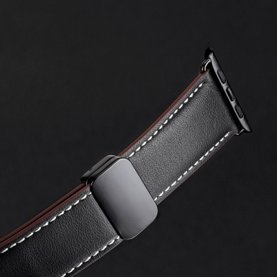 Ремінець Dux Ducis Genuine Leather для Apple Watch 42(ser.1-3)/44/45/46/49mm Black