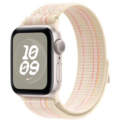 Ремінець Nylon Sport Loop для Apple Watch 42(ser.1-3)/44/45/46/49mm Starlight / Pink Ремінець Nylon Sport Loop для Apple Watch 42(ser.1-3)/44/45/46/49mm Starlight / Pink