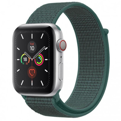 Ремінець Nylon для Apple Watch 38/40/41/42mm(ser.10) Зелений / Pine green