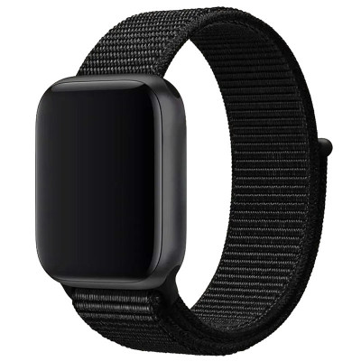 Ремінець Nylon для Apple Watch 42(ser.1-3)/44/45/46/49mm Чорний / Black