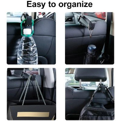 Автотримач Baseus Backseat Vehicle Phone Hook, + гачок-вішалка (SUHZ-A01) black