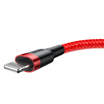 Дата кабель Baseus Cafule USB to Lightning 1.5A (2m) (CALKLF-C) Червоний / Чорний