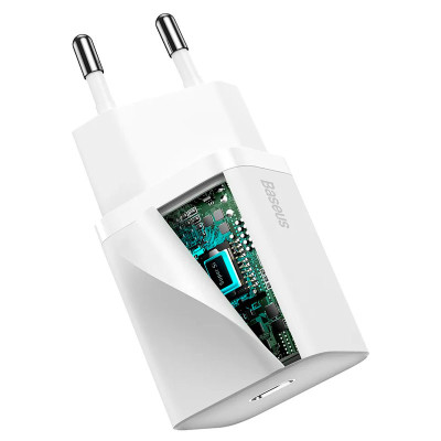 МЗП Baseus Super Si Quick Charger 30W (1USB-C) (CCSUP-J) Білий