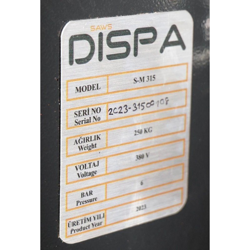 Дискова пила по металу з пневмо-затиском Dispa Makina S-M 315