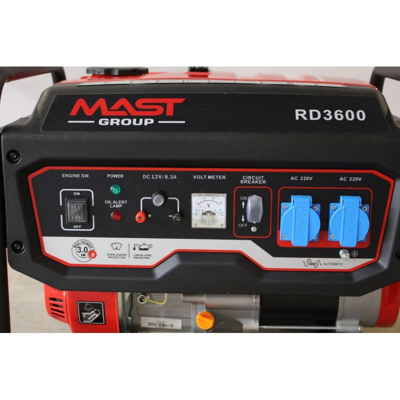 Бензиновий генератор MAST GROUP RD3600 + газова плитка Orcamp CK-505 + 4 газових картриджа 400 мл