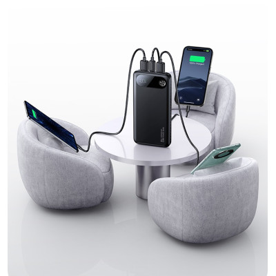 Зовнішній акумулятор Usams CD249 PB80 PD20W Digital Display Fast Charging 10000mAh White (10KCD24902) Зовнішній акумулятор Usams CD249 PB80 PD20W Digital Display Fast Charging 10000mAh White (10KCD24902)