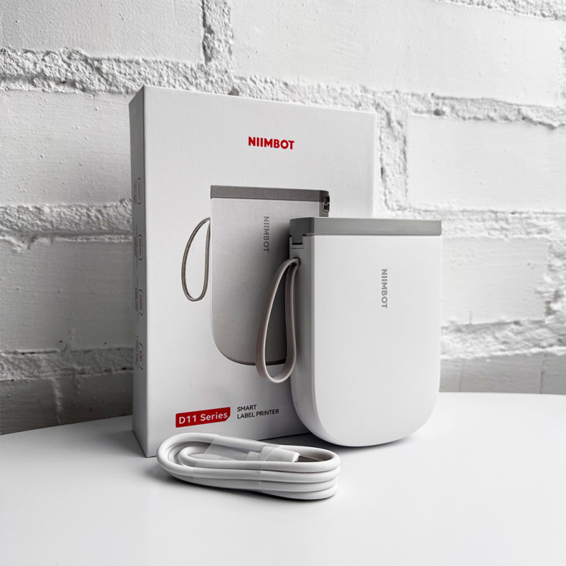 Термопринтер для друку наклейок NIIMBOT D11_H White (1AA57281601)