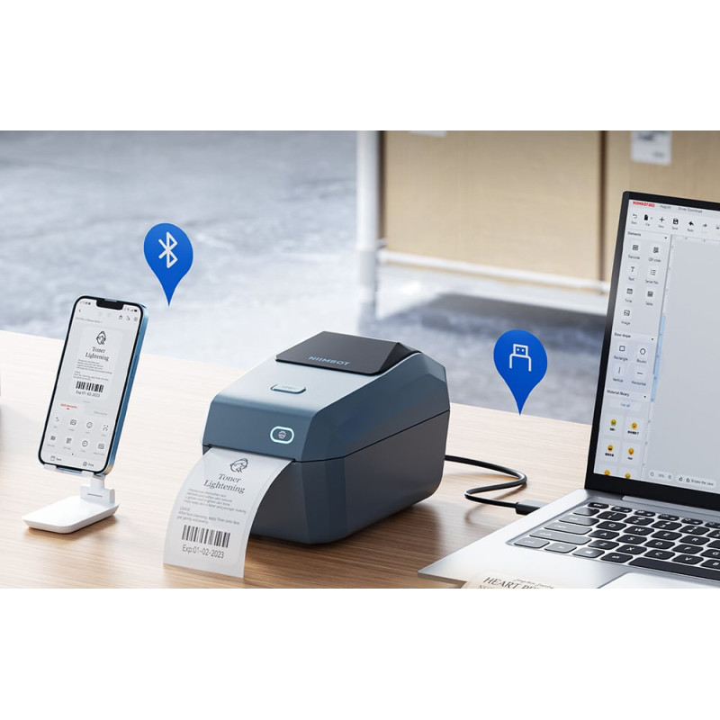 Термопринтер для друку наклейок NIIMBOT K3 Space Blue (1AE0F121602) (1AE0F121602)