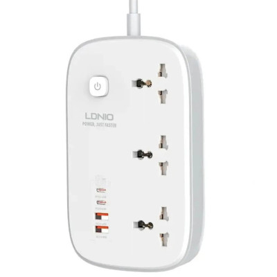 Мережевий фільтр Profit SC3416 PD QC3.0, 65W 2Type-C+2USB, кабель 2 м. (Білий) (200093161)