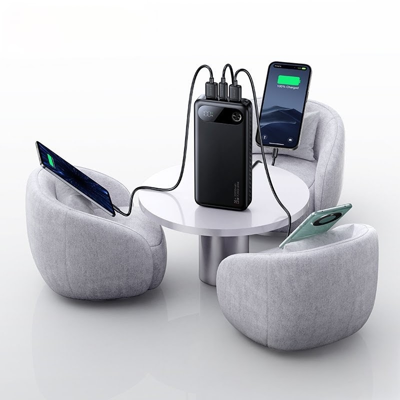 Зовнішній акумулятор Usams CD251 PB80 PD20W Digital Display Fast Charging 20000mAh Black (20KCD25101)