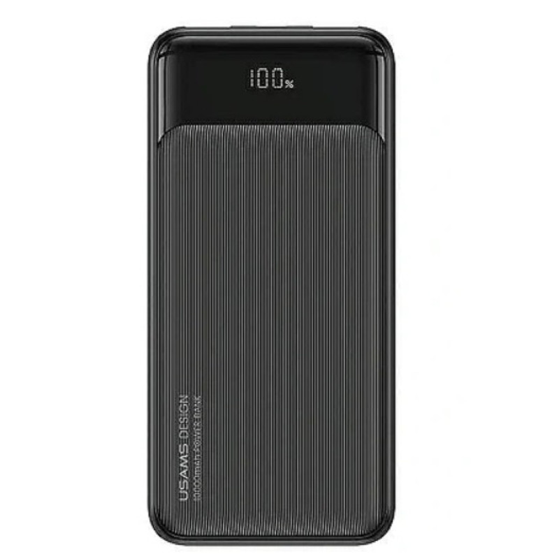 Зовнішній акумулятор Usams US-CD202 3 Ports Digital Display Power Bank 30000mAh black (30KCD20201)