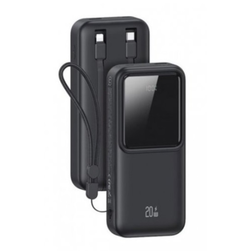 Зовнішній акумулятор Usams US-CD213 PD20W+QC3.0 Dual-port Digital Display Fast Charging Power Bank 30000mAh White (30KCD21302)