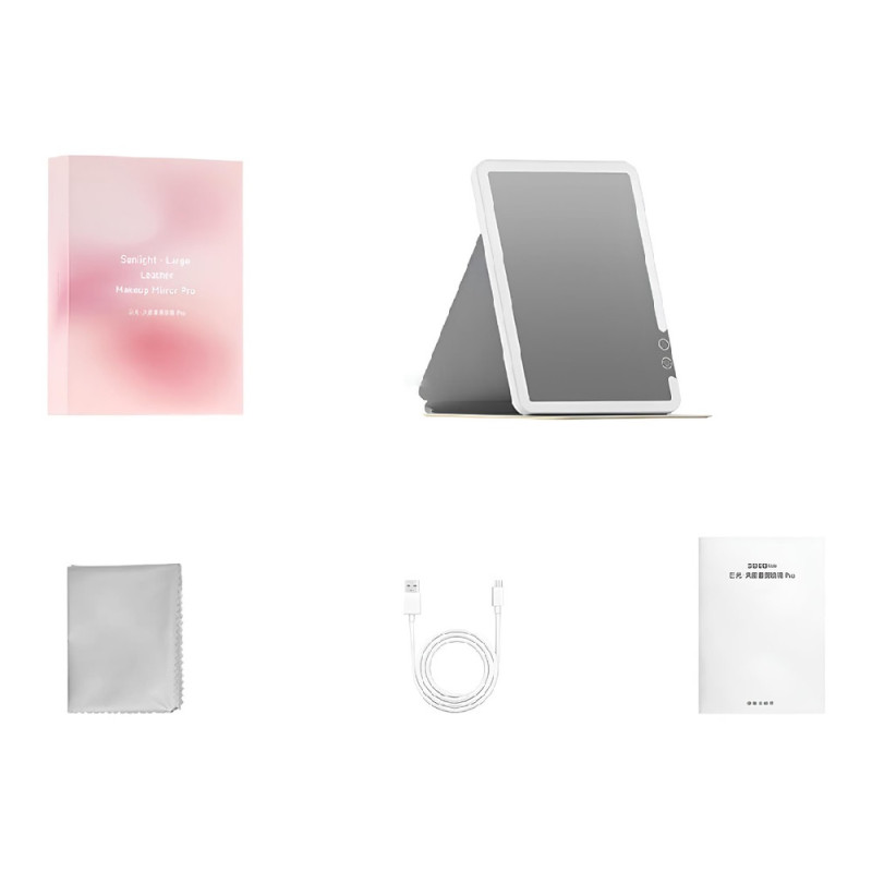 Дзеркало для макіяжу Xiaomi DOCO 11 " Daylight Portable Flat Mirror Pro Pink (324895)