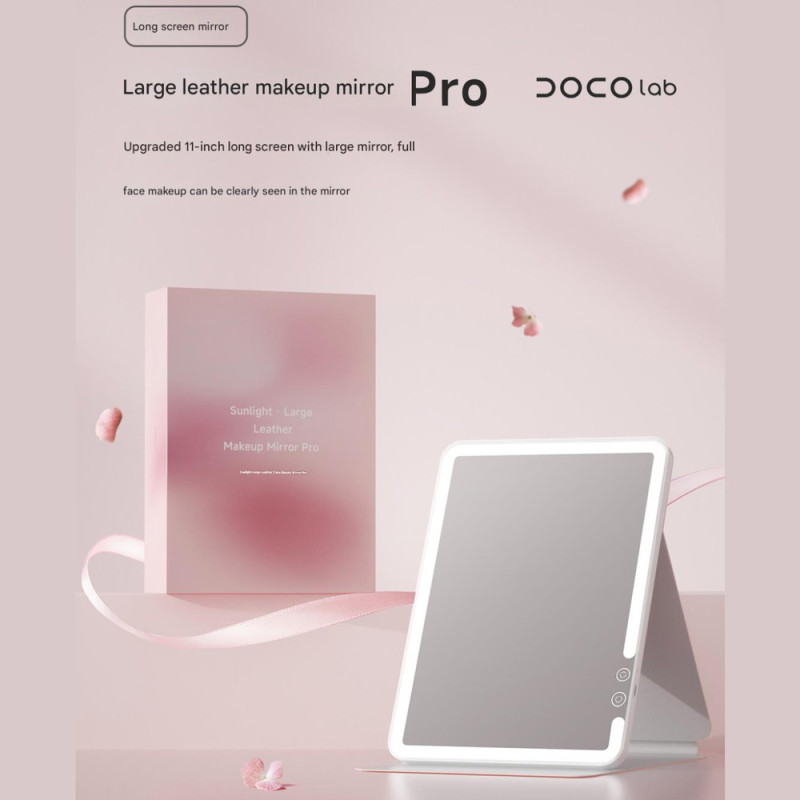 Дзеркало для макіяжу Xiaomi DOCO 11 " Daylight Portable Flat Mirror Pro Pink (324895)