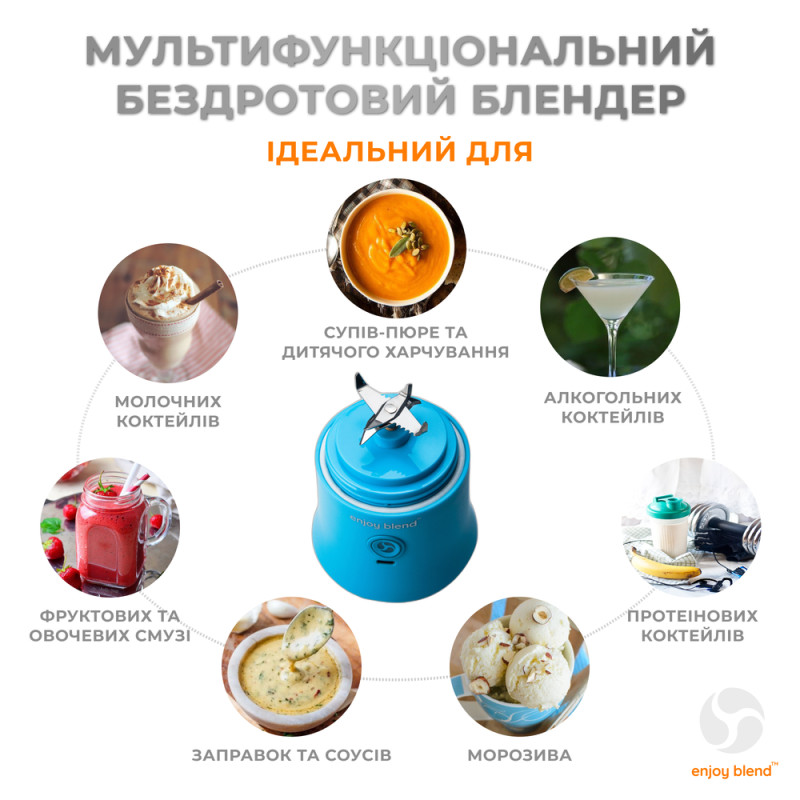Портативний блендер ENJOY BLEND 63738318 голубий (63738318)