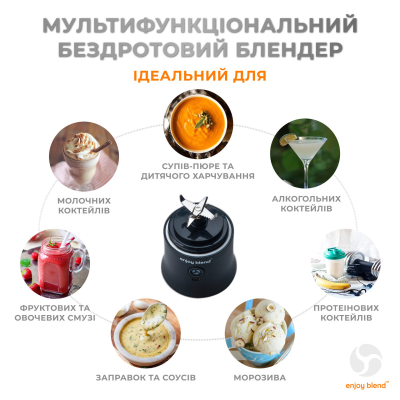 Портативний блендер ENJOY BLEND 63802307 чорний (63802307)