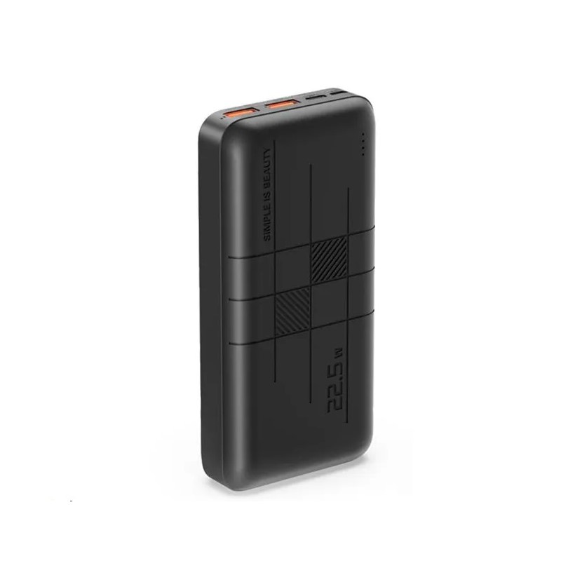 Зовнішній акумулятор XO PR188 fast charge light display PD20W+QC22.5W 20000mAh Black (6920680832002)
