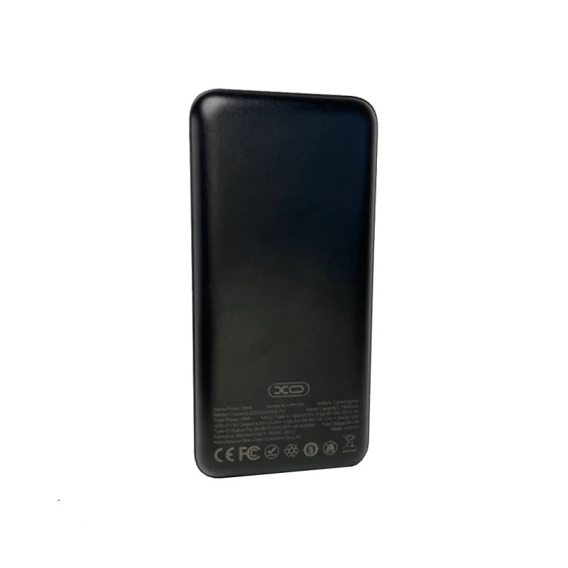 Зовнішній акумулятор XO PR188 fast charge light display PD20W+QC22.5W 20000mAh Black (6920680832002)