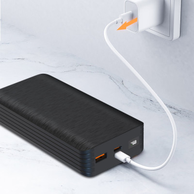 Зовнішній акумулятор XO PR144 20000mAh PD20W+QC 22.5W Black (6920680879304)