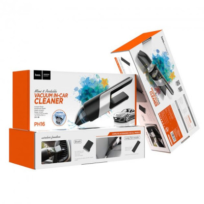 Автомобільний пилосос HOCO PH16 Azure portable vacuum car cleaner Black silver (6931474712646) Автомобільний пилосос HOCO PH16 Azure portable vacuum car cleaner Black silver (6931474712646)