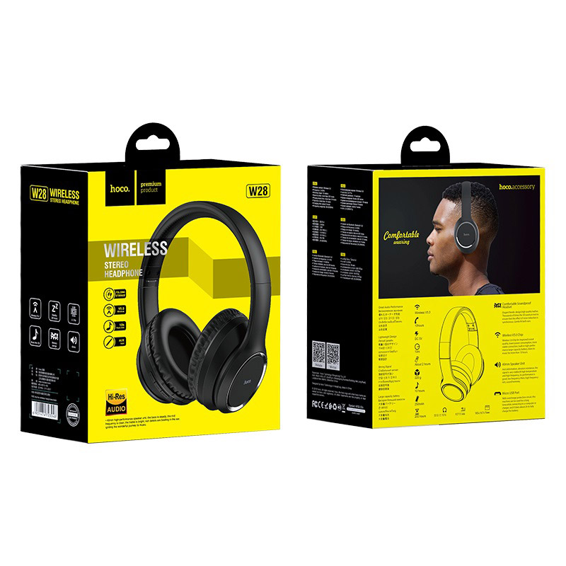 Бездротові накладні навушники HOCO W28 Journey wireless headphones Black (6931474723048)