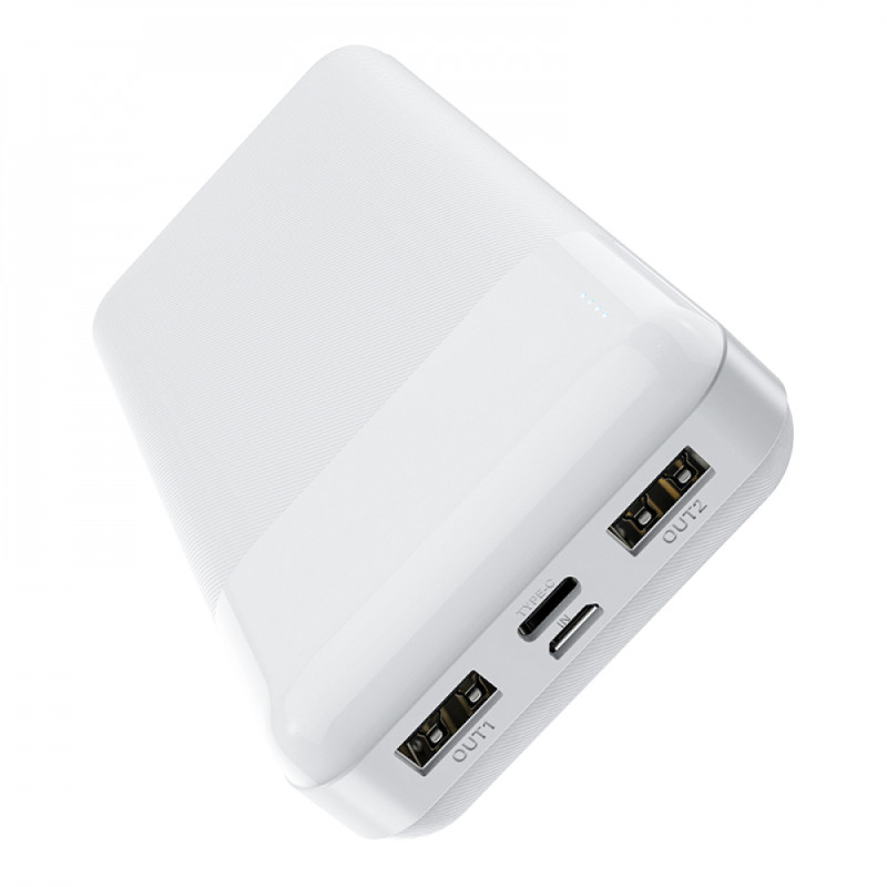 Зовнішній акумулятор HOCO J72A Easy travel power bank(20000mAh) White (6931474738400)