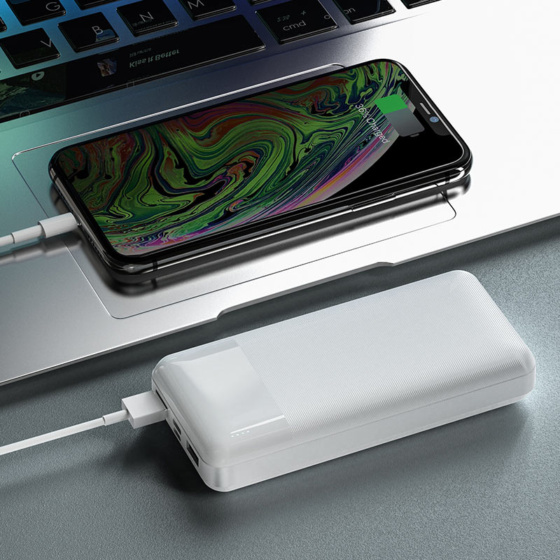 Зовнішній акумулятор HOCO J72A Easy travel power bank(20000mAh) White (6931474738400)