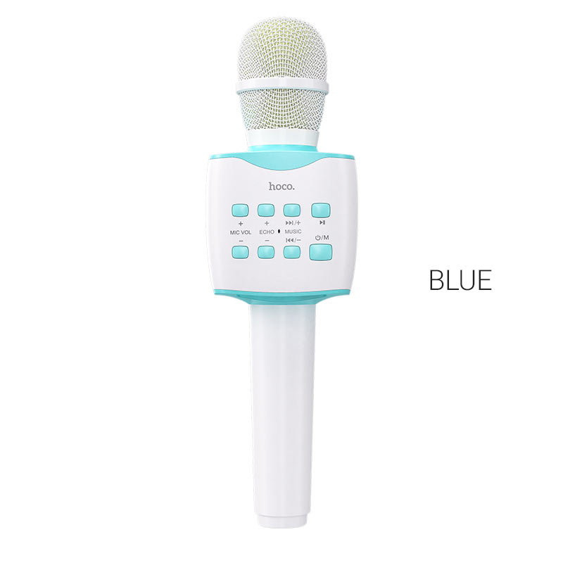 Портативна колонка-мікрофон HOCO BK5 Cantando karaoke microphone 5W Blue (6931474742308)