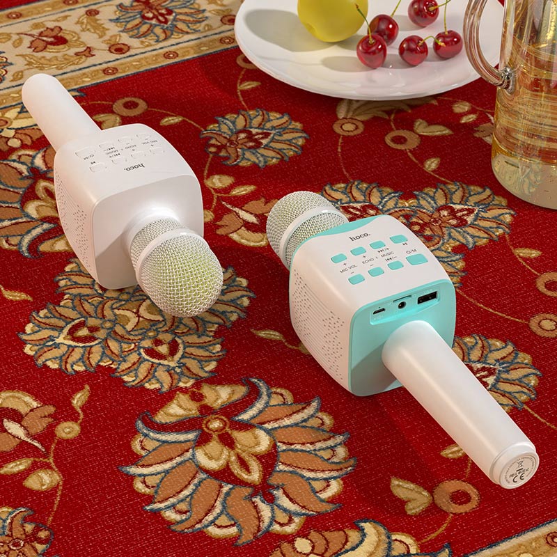 Портативна колонка-мікрофон HOCO BK5 Cantando karaoke microphone 5W Blue (6931474742308)