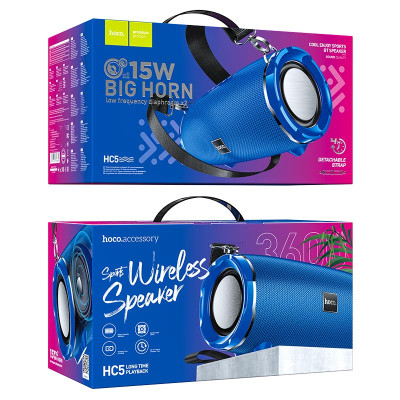 Портативна колонка HOCO HC5 Cool Enjoy sports BT speaker Blue (6931474746665) Портативна колонка HOCO HC5 Cool Enjoy sports BT speaker Blue (6931474746665)