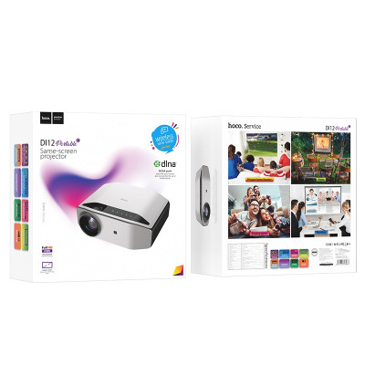 Проектор HOCO DI12 portable same-screen projector Gray (6931474748287)